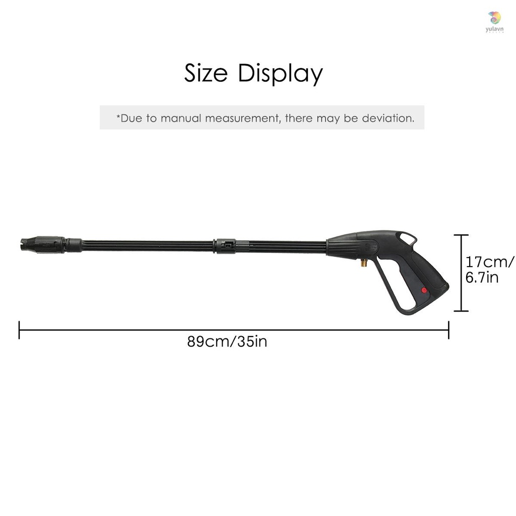 Súng Xịt Nước Áp Suất Cao Kèm Gậy Dài 160bar Làm Sạch Xe Hơi / Máy Giặt