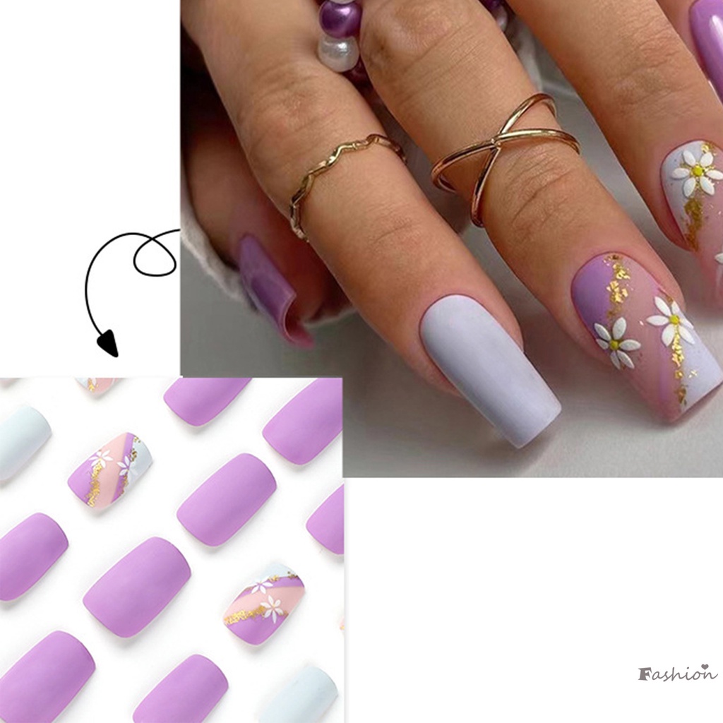 Hình Dán Trang Trí Móng Tay Màu Trắng Họa Tiết Hoa Nhỏ Xinh Xắn Cho Nữ