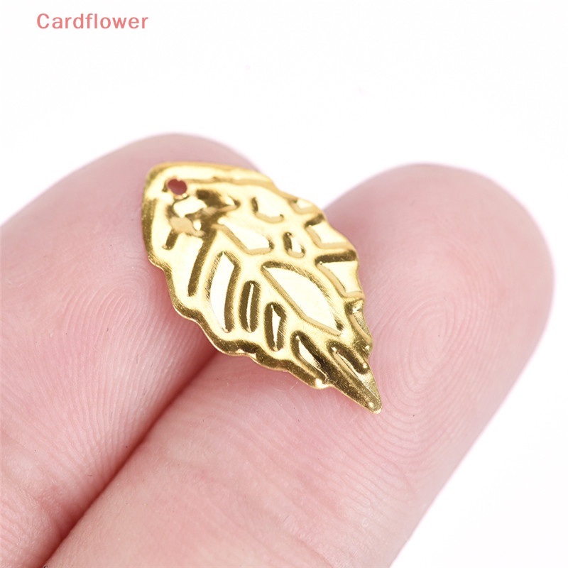 Bộ 50 Phụ Kiện Làm Trang Sức Hình Chiếc Lá Bằng Kim Loại Mới