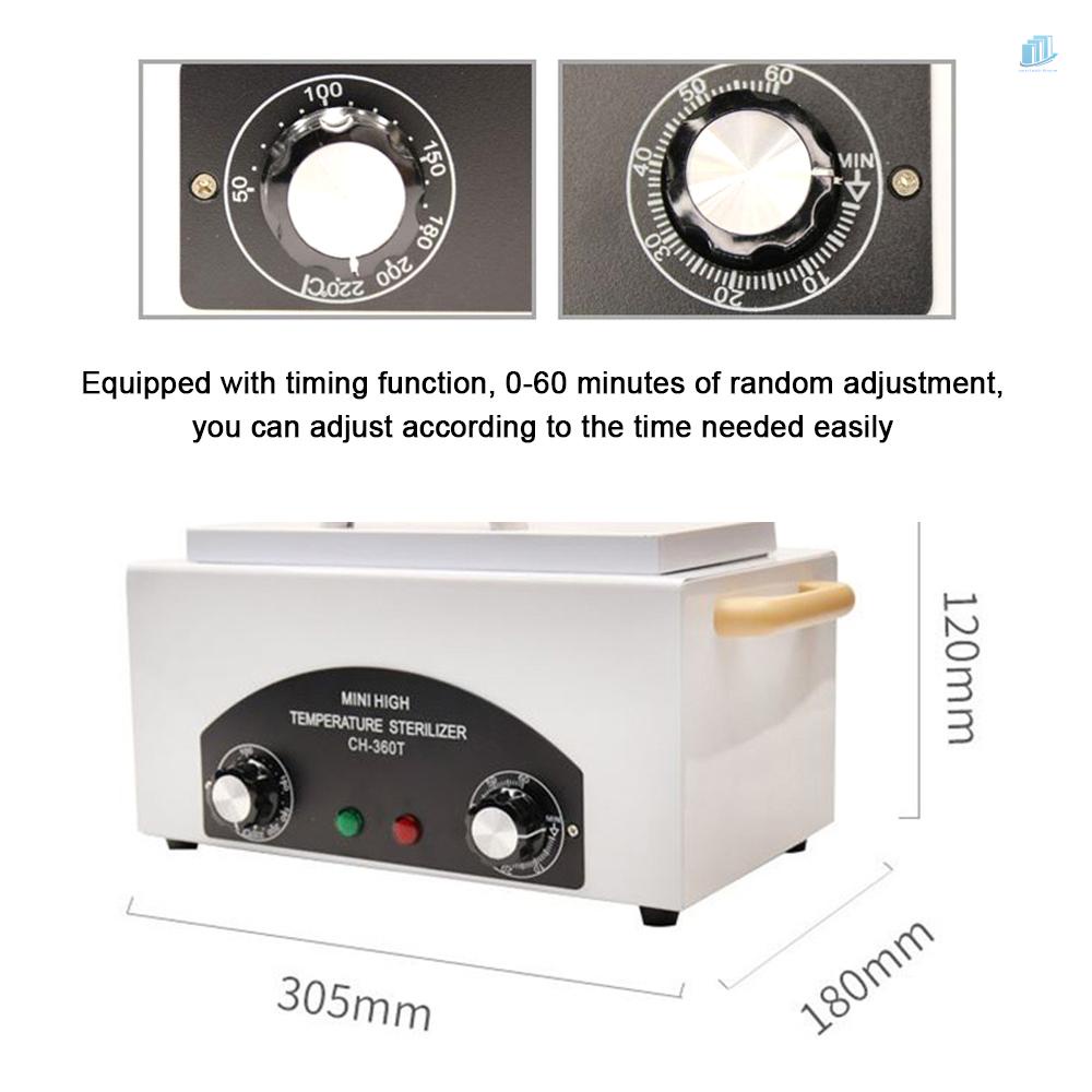 Máy Khử Trùng Làm Khô Móng Tay 300W 2Mwvn Bằng Kim Loại Nhiệt Độ Cao Có Chức Năng Hẹn Giờ Cho Salon Làm Móng