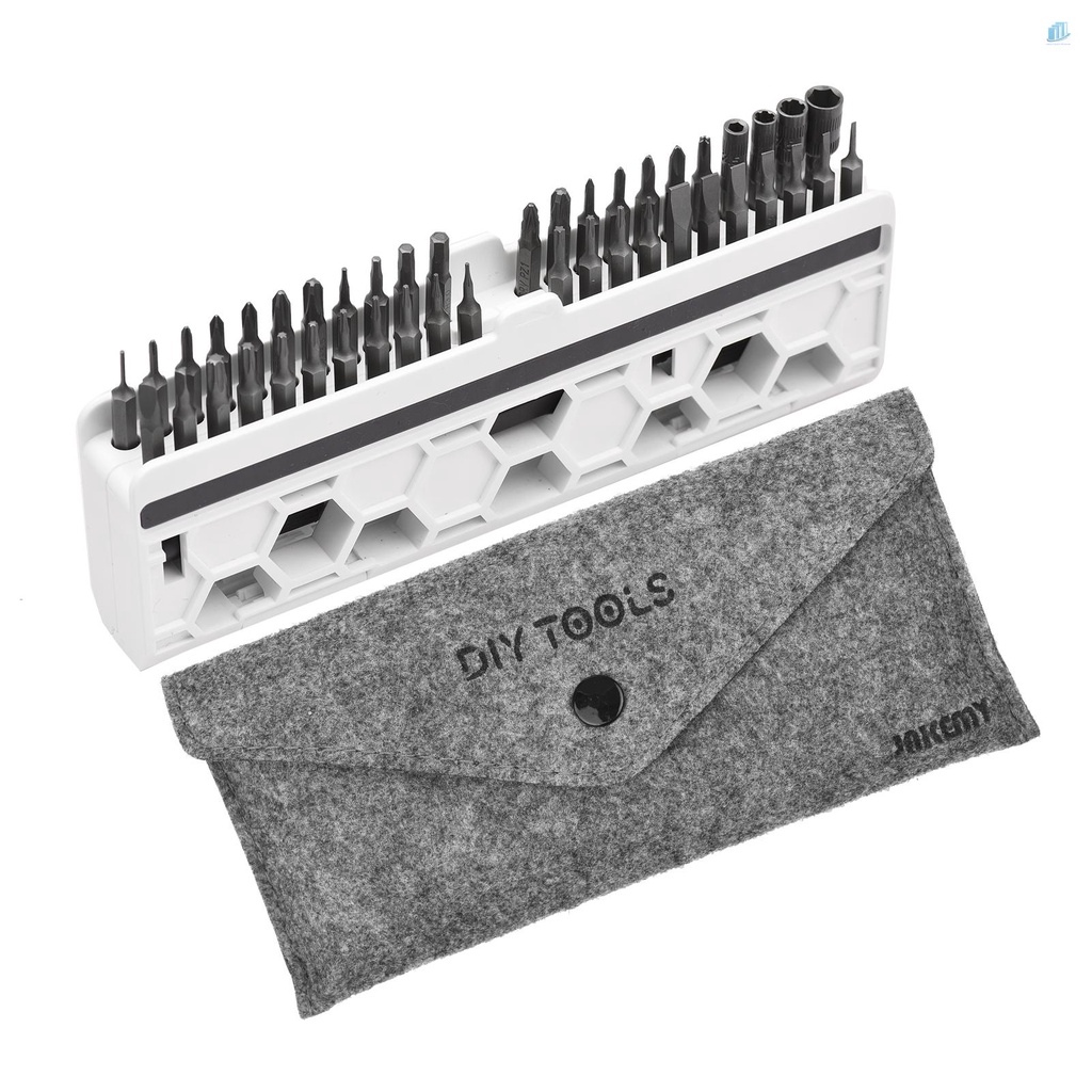 Bộ 46 Đầu Tua Vít Ổ Cắm Và Túi Đựng Bằng Hợp Kim Thép Chính Xác Cao Đa Năng JAKEMY H4 * 28MM CR-V