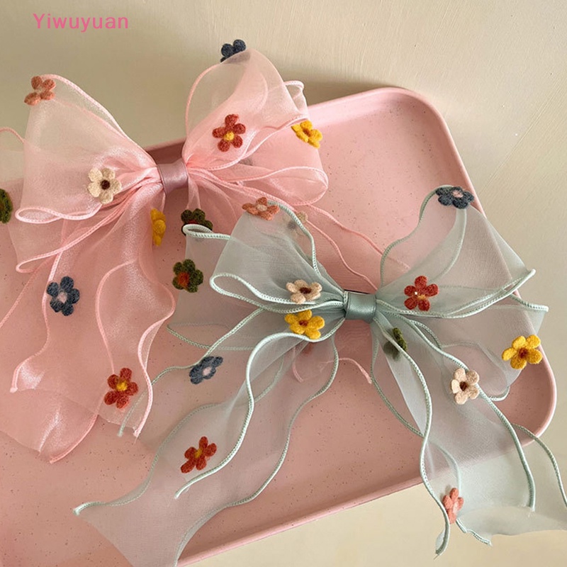 Kẹp Tóc Nơ Dài Dễ Thương Cho Bé Gái