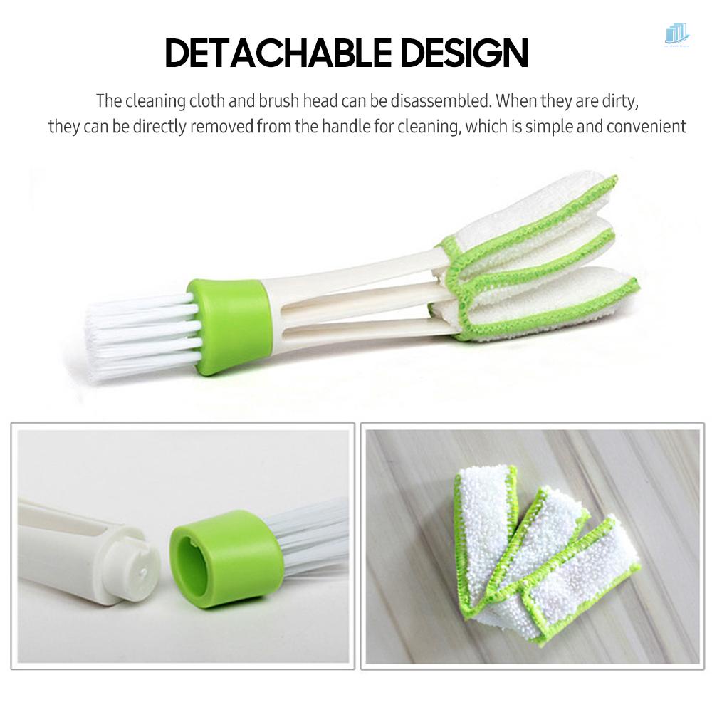 Chổi Quét Hai Đầu Mềm Mại Vệ Sinh Lỗ Thông Gió Máy Điều Hòa Xe Hơi