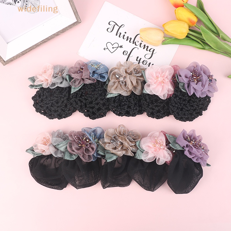 Kẹp Tóc Lưới Xoăn Phong Cách Hàn Quốc Thanh Lịch Cho Y Tá / Ngân Hàng / Khách Sạn