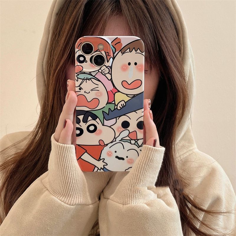 Ốp Điện Thoại Cứng Họa Tiết Hoạt Hình Shin-Chan Dễ Thương Chống Sốc Cho Apple iPhone1312 14Pro Max 11 7BFL
