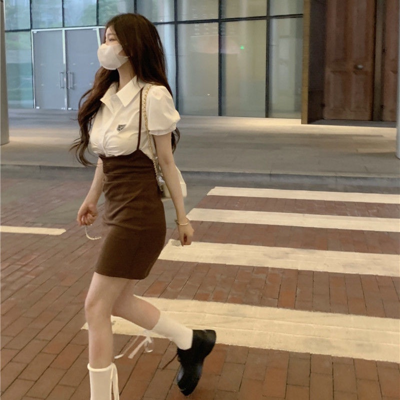 COZOK Đầm Ngắn Tay Dáng Ôm Thời Trang Xinh Xắn Cá Tính Cho Nữ