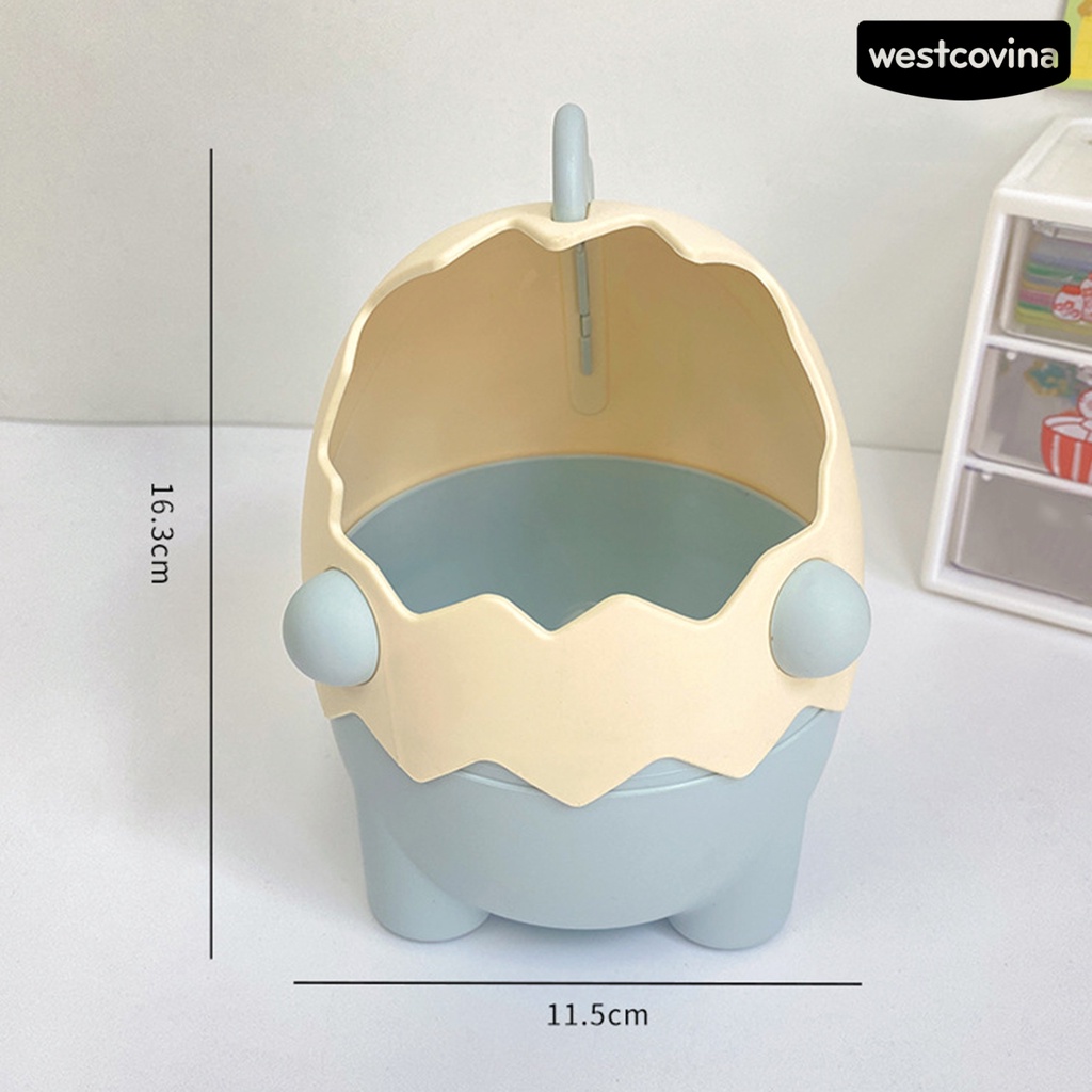 [COD]♪Hộp Đựng Bút / Cọ Trang Điểm Hình Khủng Long Hoạt Hình Dễ Thương Có Thể Tháo Rời