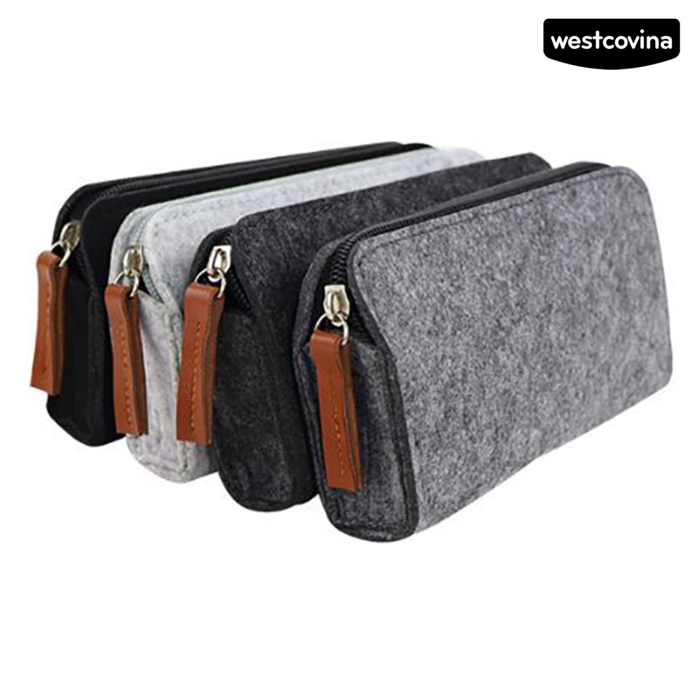 [COD]♪Túi Đựng Bút Dạng Phẳng Có Khóa Kéo Di Động Sắp Xếp Gọn Gàng Cho