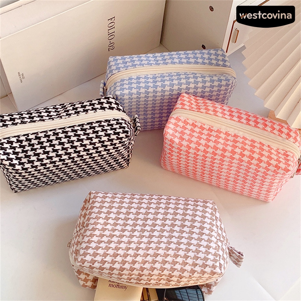 [COD]♪Túi Đựng Đồ Trang Điểm / Mỹ Phẩm Khóa Kéo Đa Năng Màu Sắc Ngọt Ngào Thời Trang