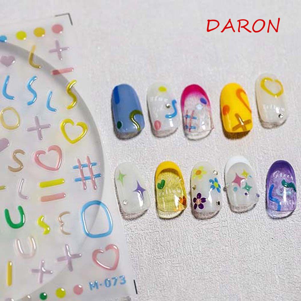 Miếng Dán Trang Trí Móng Tay Họa Tiết Chấm Bi / Ngôi Sao / Trái Tim Vui Nhộn Thời Trang