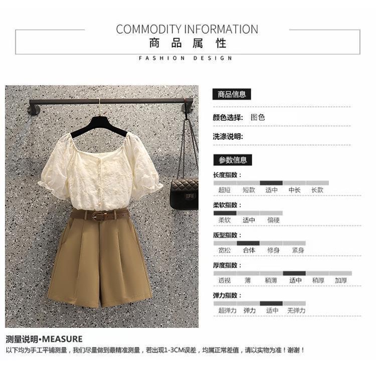 Set Áo Sơ Mi Tay Ngắn + Quần Short Thời Trang Mùa Hè Có Size Lớn Cho Người Béo 100kg