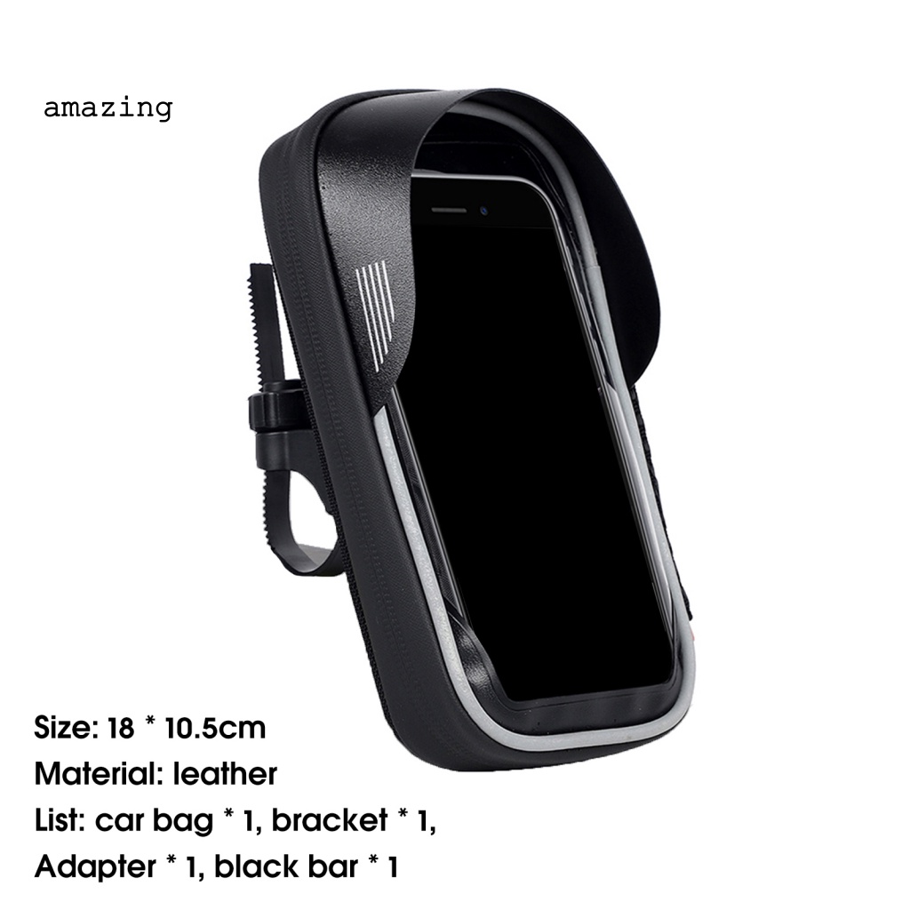 [AM] Túi Đựng Điện Thoại Di Động Dày Dặn Dễ Lắp Đặt Có Thể Xoay Gắn Khung Xe Đạp Ngoài Trời