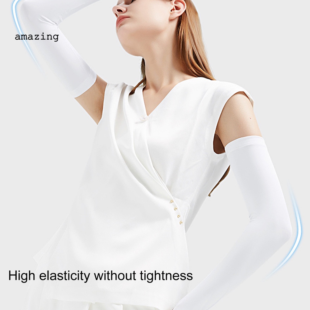 1 Cặp Ống Tay Áo Chống Tia UV Độ Co Giãn Cao Phù Hợp Cho Mùa Hè