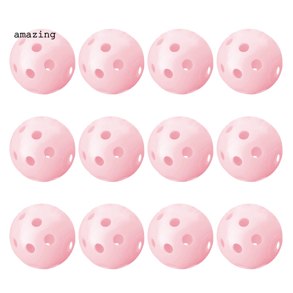 Set 12 Quả Bóng Golf Rỗng Luyện Tập Trong Nhà / Ngoài Trời Dành Cho Nam Và Nữ