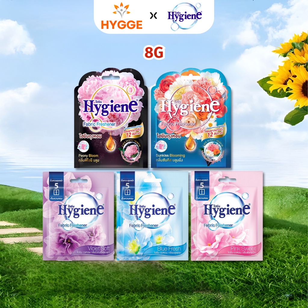 Túi Thơm Để Tủ Quần Áo Hygiene Thái Lan Thơm Phòng Treo Xe Phòng Ngủ Hương Hoa 8gr