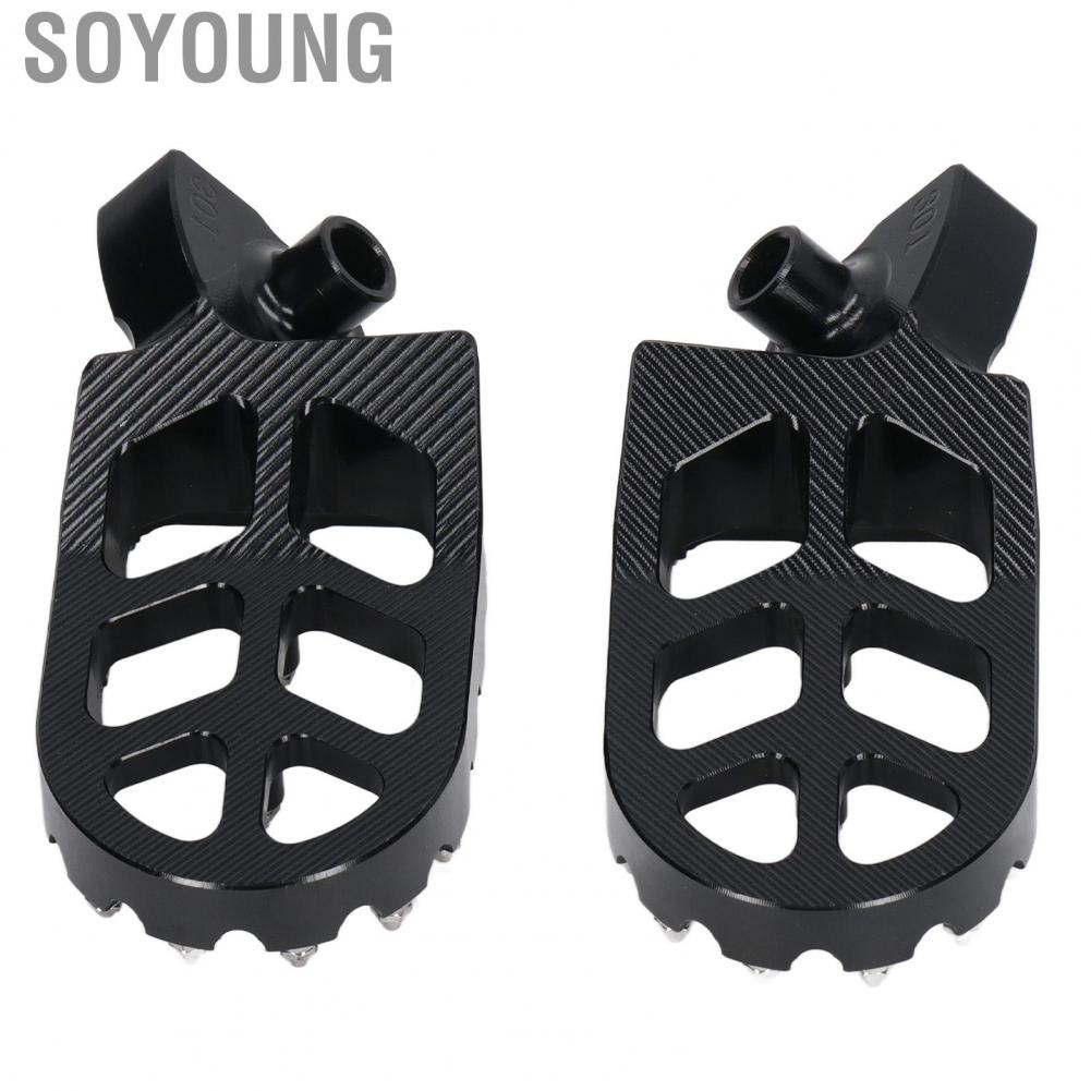 Soyoung Wide Foot Pegs CNC Aluminum Alloy Hardened Steel  Motorcycle Footrests for XR50R XR70R XR80R XR100R