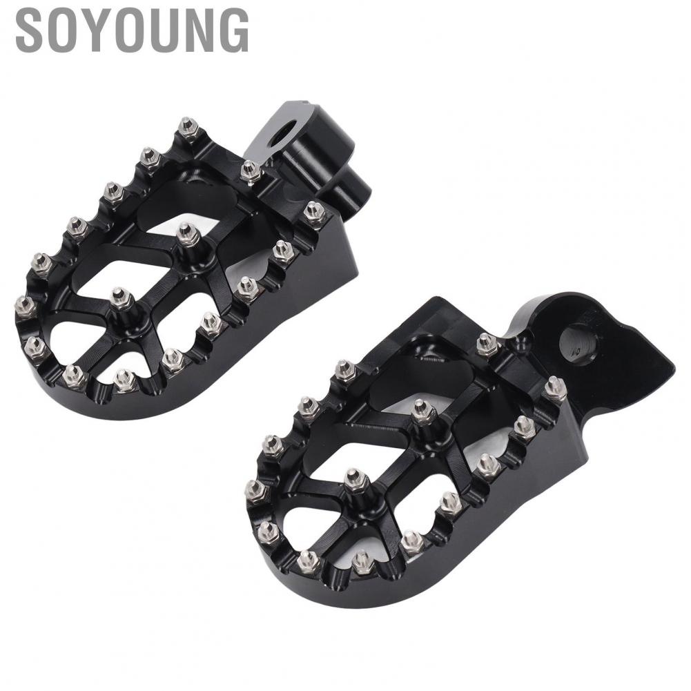 Soyoung Wide Foot Pegs CNC Aluminum Alloy Hardened Steel  Motorcycle Footrests for XR50R XR70R XR80R XR100R