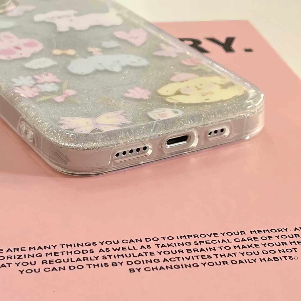 Ốp Điện Thoại TPU Dẻo Trong Suốt Họa Tiết Hoạt Hình Dễ Thương Cho iPhone11 12 13 14 Pro Max Imd