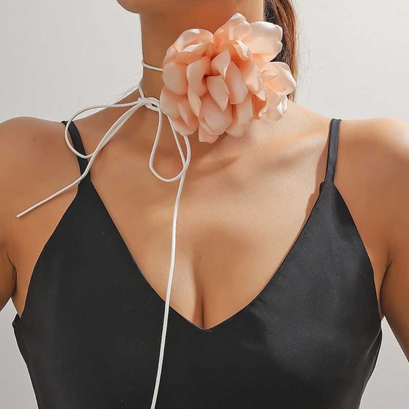 Vòng Cổ Choker Dáng Dài Họa Tiết Hoa Phong Cách Vintage Oversize