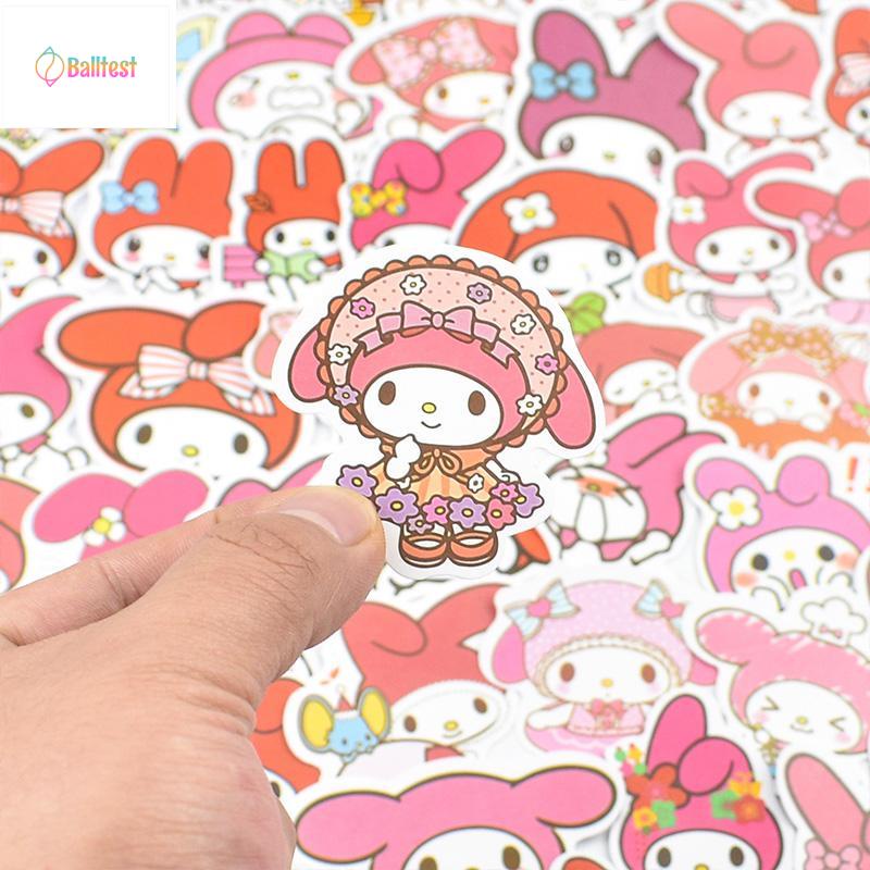 💜Sanrio sticker hình dán set 50,cute Bộ 50 Miếng tờ trong một hộp Bộ 50 Miếng Dán Trang Trí Điện Thoại