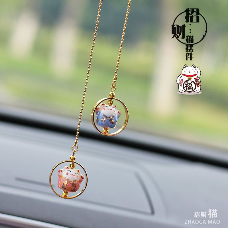 Mặt Dây Chuyền Hình Mèo May Mắn Cao Cấp Kiểu Nhật Hàn Sáng Tạo Dễ Thương