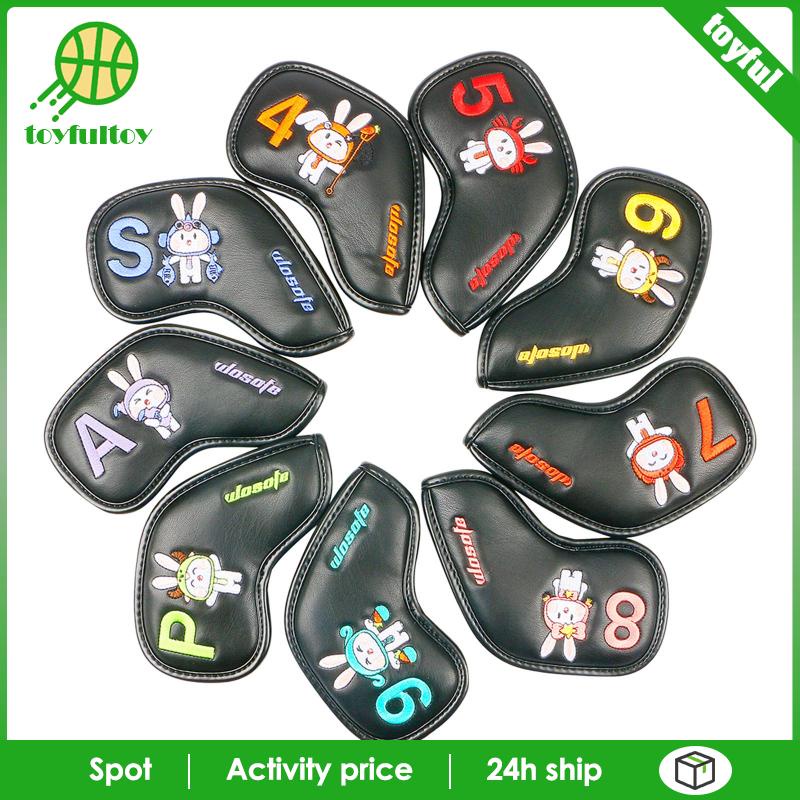 Set 9 Vỏ Bọc Đầu Gậy Đánh Golf Bằng PU Gọn Nhẹ Cho Nam Nữ