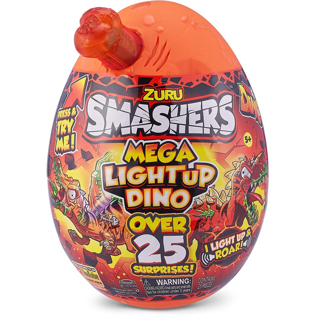 Đồ chơi trứng khủng long sưu tập Smashers Mega Light Up Dino T-Rex Series 4 by ZURU cho bé
