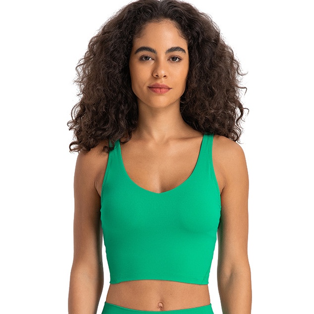 Áo Ngực Thể Thao Chống Sốc Hình Chữ U Có Đệm Nâng Ngực Dành Cho Nữ