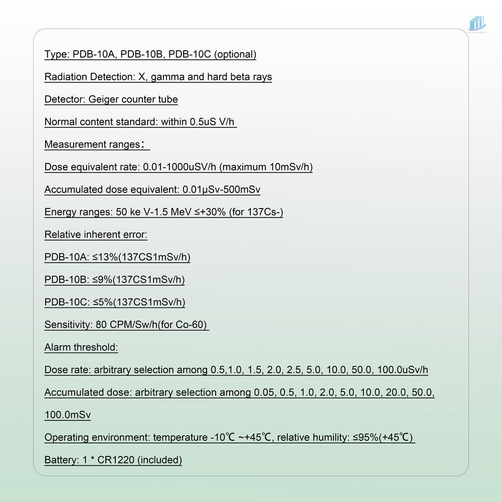 Máy Đếm Bức Xạ Hạt Nhân Geiger X-Ray - rays - rays Khử Âm Cầm Tay Thiết Thực Cho Gia Đình