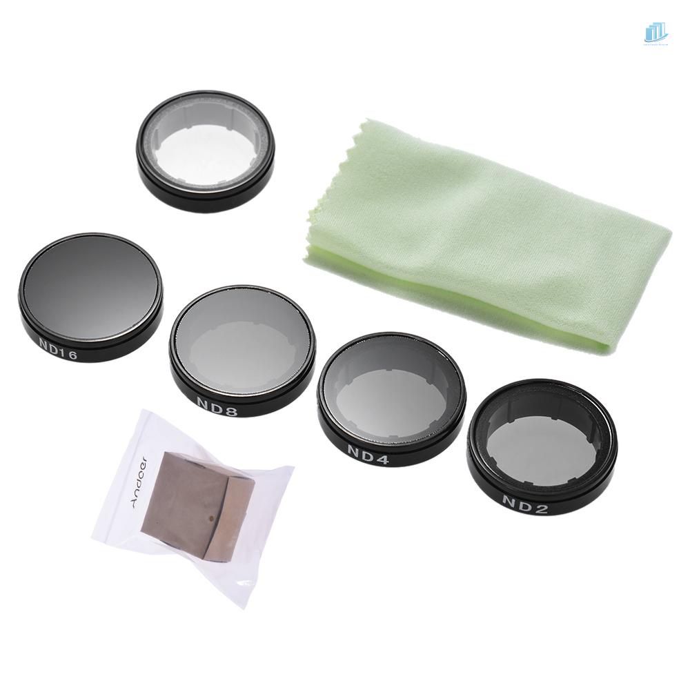 Bộ Kính Lọc Tròn Andoer ND2 / ND4 / ND8 / ND16 / UV Bảo Vệ Ống Kính Máy Ảnh 4 / 3 + / 3