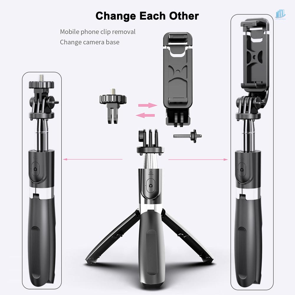Gậy Tự Sướng Bluetooth Không Dây Tích Hợp Giá Đỡ Ba Chân Max. smartwatchinone L02 Dây Dài 100cm Với Đế Camera Thông Minh Trọng Lượng Nhẹ Cho Máy Ảnh