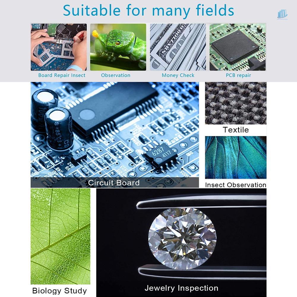 Kính Hiển Vi Mini 100X Tích Hợp Đèn LED Và Kẹp Phổ Biến Cho Bảng Mạch Trang Sức / Điện Thoại smartwatchinone APEXEL APL-MS001