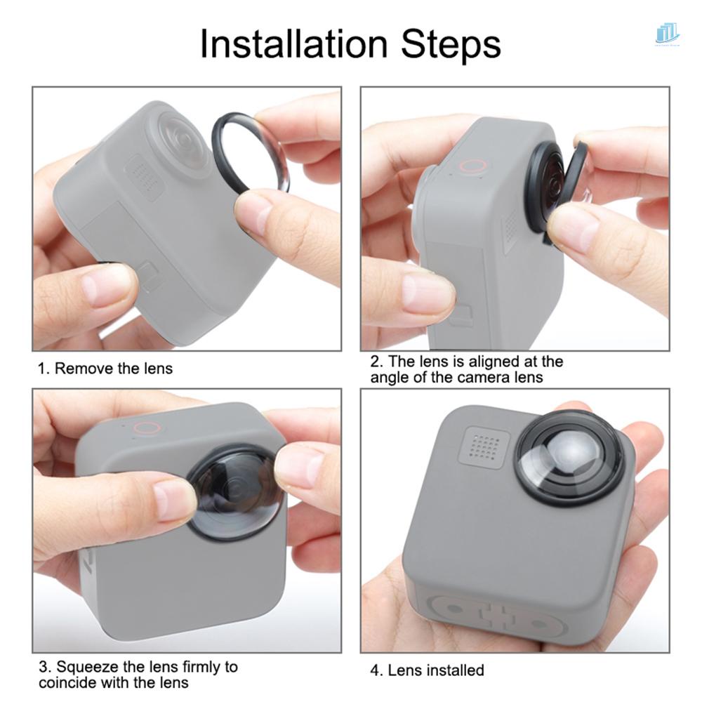 Bộ 2 Khung Bảo Vệ Ống Kính Acrylic Chống Dầu Chống Trầy Cho smartwatchinone PULUZ / Bộ Go-Pro Max