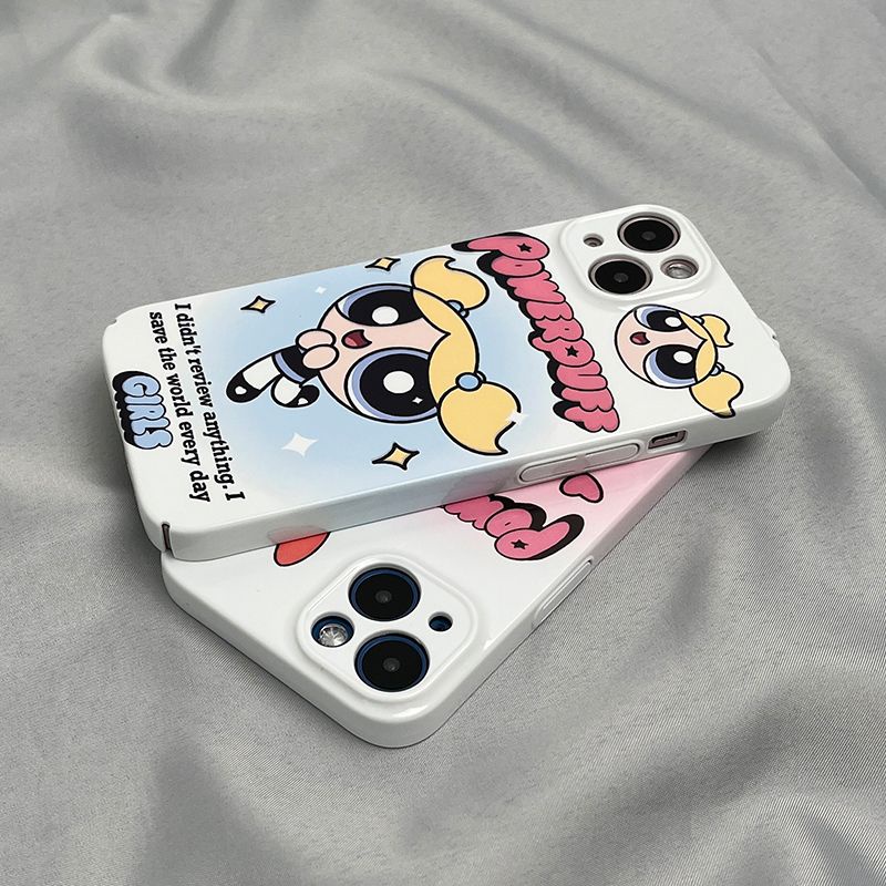 Ốp Điện Thoại Cứng Họa Tiết Hoạt Hình Powerpuff Girls Dễ Thương Cho Iphone13 xr 11xs 14piPhone12 Apple 7 / / 8