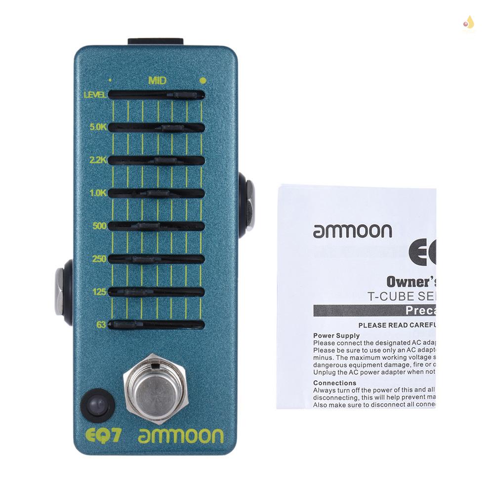 Bàn Đạp Hiệu Ứng Đàn Guitar ammoon EQ7 Mini 7 Băng Tần Chất Liệu Hợp Kim Nhôm