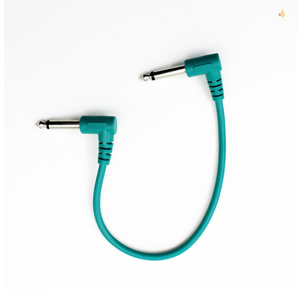 Bộ 6 Dây Cáp Phơ Đàn Guitar Nhiều Màu Dài 21cm Góc Phải 1 / 4 Inch