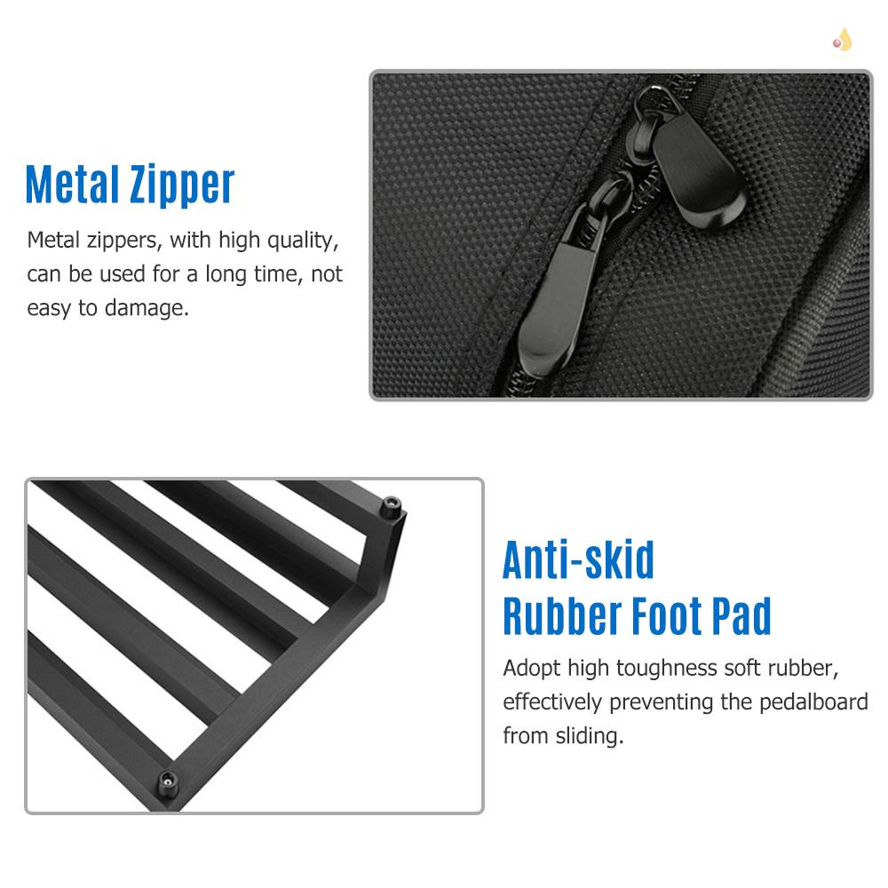 Bàn Đạp Hiệu Ứng Đàn Guitar Bằng Hợp Kim Nhôm Kích Thước Lớn 19.7X11 Inch Kèm Túi Đựng Tiện Lợi