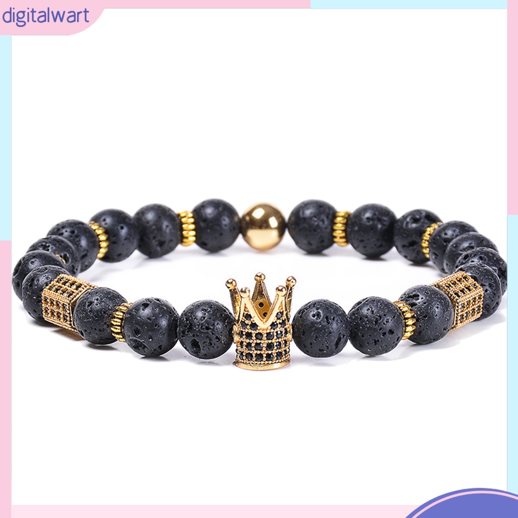 Vòng Tay Chuỗi Hạt Đá Tự Nhiên Mặt Hình Lục Giác Màu Sắc Tương Phản Tùy Chỉnh Thời Trang Cho Nam Và Nữ