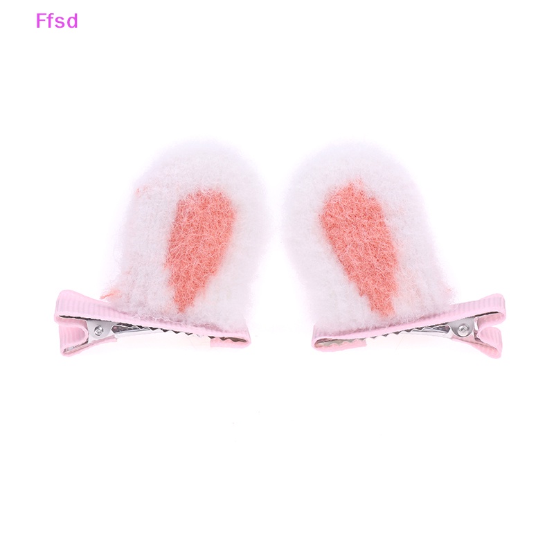 {Ffsd} Kẹp Tóc Trang Trí Hình Tai Thỏ Bằng Lông Nhung Ngọt Ngào Dành Cho Trẻ Em * Bán Chạy