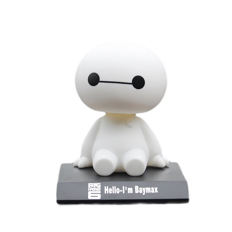 Đồ trang trí Nhân Vật Baymax Robot Lắc Đầu Bằng Nhựa Màu Trắng Hoạt Hình Trang Trí Nội Thất Xe Hơi