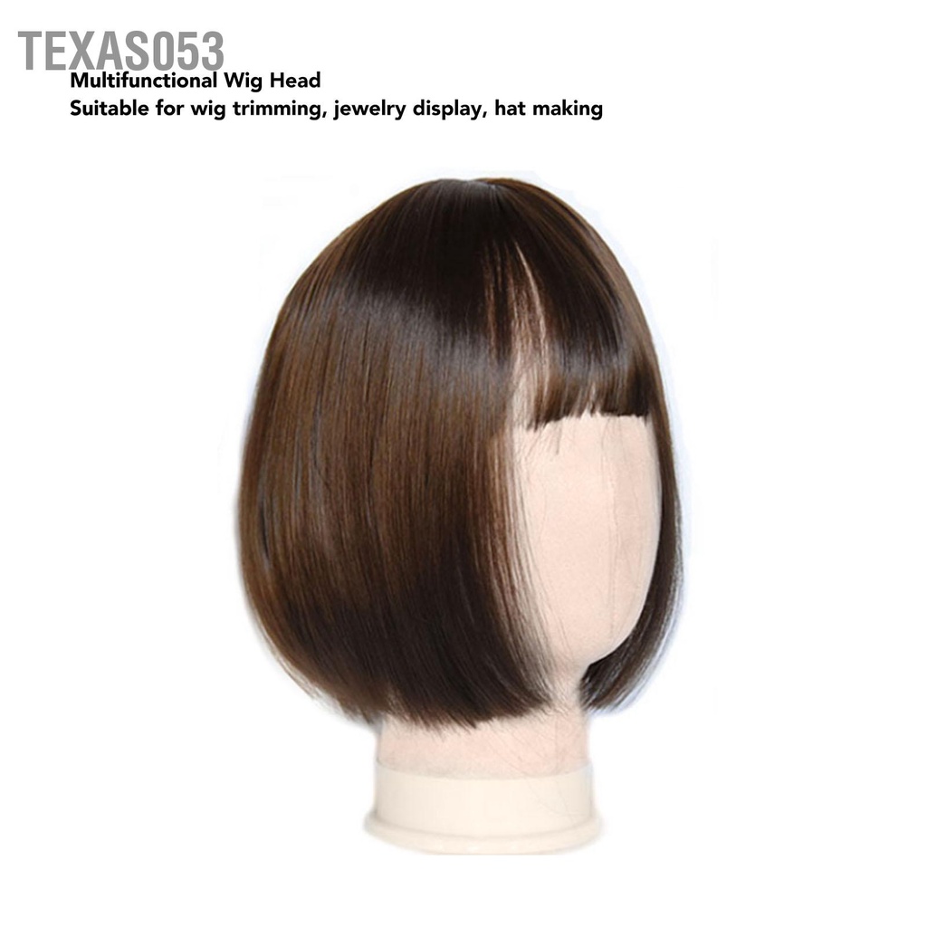 Texas053 Đầu tóc giả bằng vải khối 11 8 inch để làm Mô phỏng đầu ma-nơ-canh có ghim