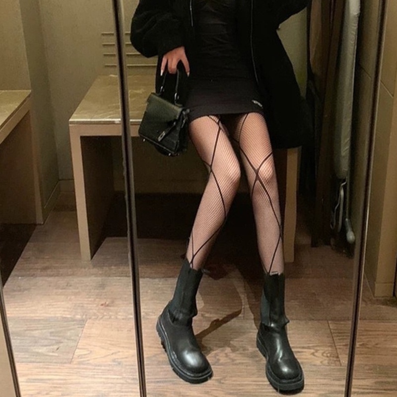 Quần Tất Lưới Kẻ Sọc Bằng Nylon Mềm Mại / Không Đường May Lưng Cao Thời Trang Mùa Hè Dành Cho Bạn Nữ Hàng Có Sẵn