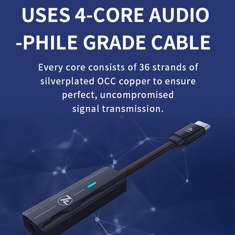Cáp KhuếCh ĐạI Âm Thanh Tai Nghe 7Hz SEVENHERTZ 71 USB DAC AMP USB-C Sang 3.5mm PCM384 DSD128