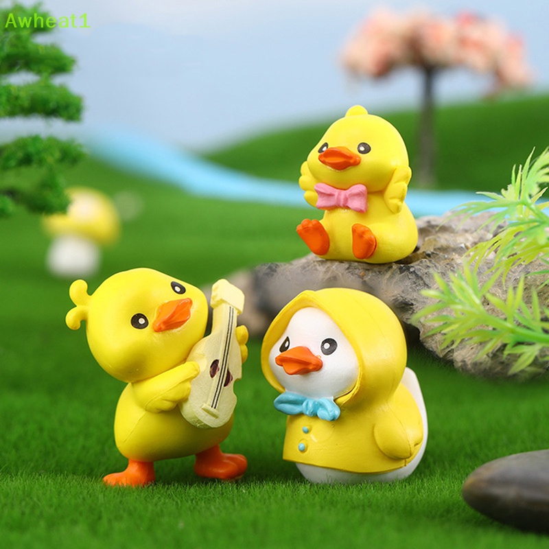 1 Tượng Vịt Con Mini Bằng Nhựa Đáng Yêu Cho Trang Trí Mới