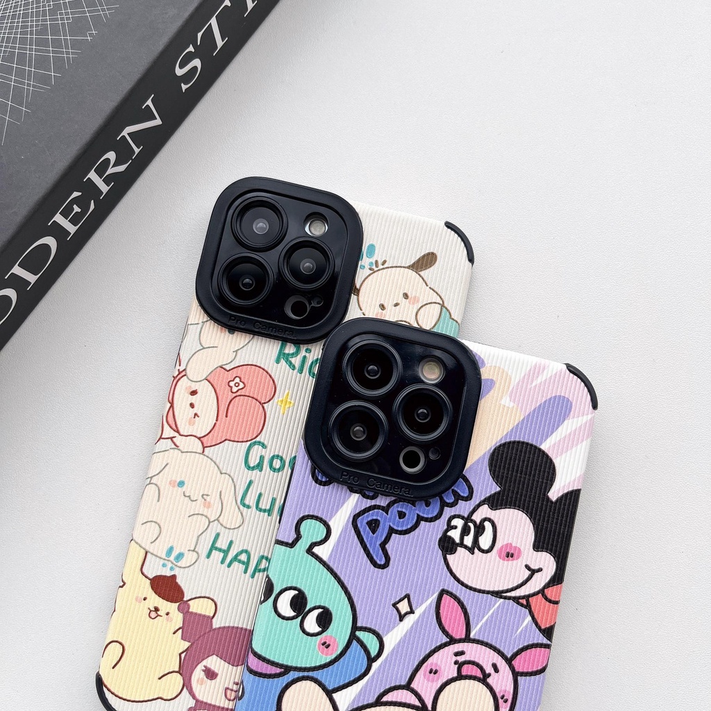 DISNEY Ốp Điện Thoại tpu PC Silicon Mềm Chống Sốc In Hình Hoạt Hình Sanrio Cho iPhone 14 13 12 11 Pro Max XS XR 7 8 Plus