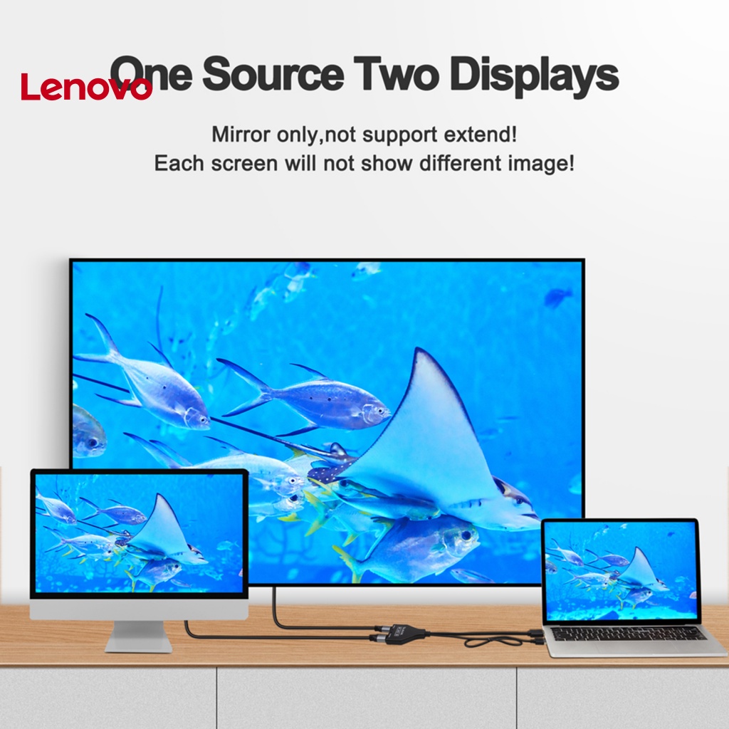 Bộ Chuyển Đổi Video Hướng Dương Với Nguồn USB 1080P HD-Compatible Video Adapter 1 Đầu Vào 2 HDMI Cho TV Laptop Pro