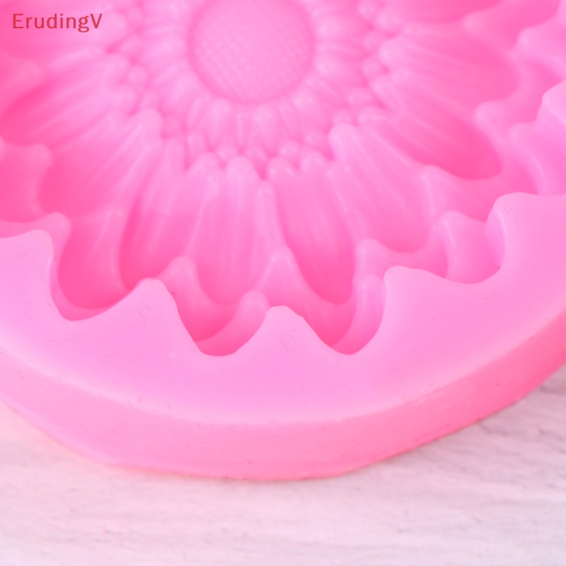 Khuôn Silicon Dập Nổi Hình Cánh Hoa Hướng Dương Trang Trí Bánh Kem