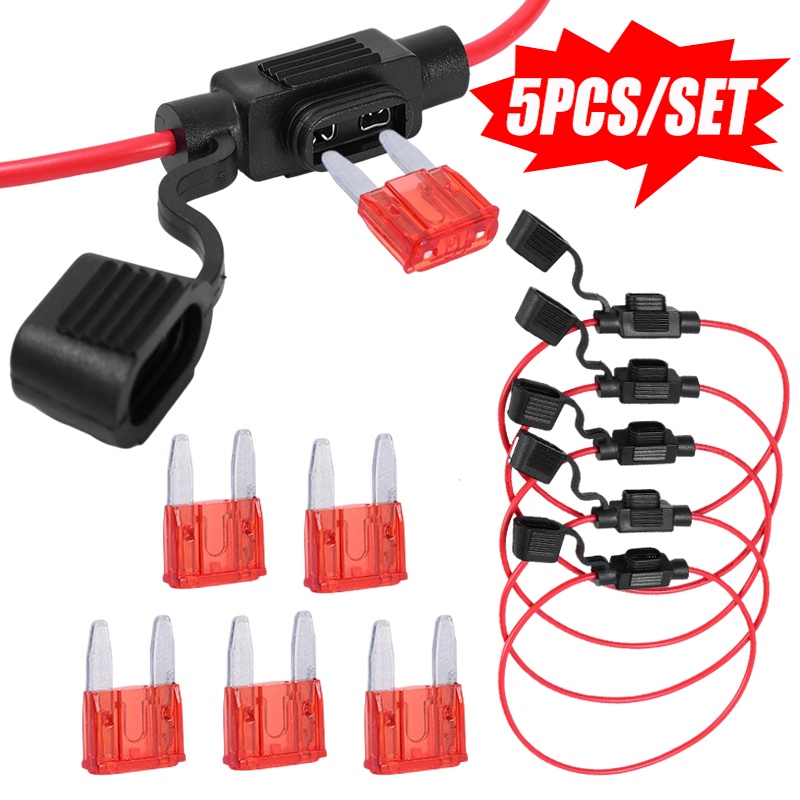 Set 5 Ổ Cắm Cầu Chì 12V 20A Cho Xe Hơi