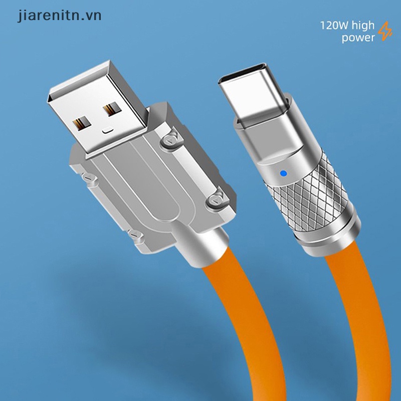 Dây Cáp Sạc Nhanh USB Type C 120W Bằng Silicon Cho Xiaomi Huawei Samsung