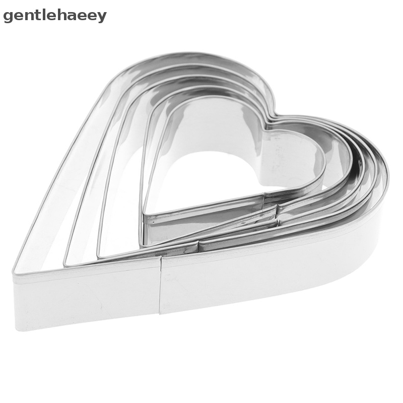 Bộ 5 Khuôn Cắt Kẹo Mềm Trang Trí Bánh Hình Trái Tim